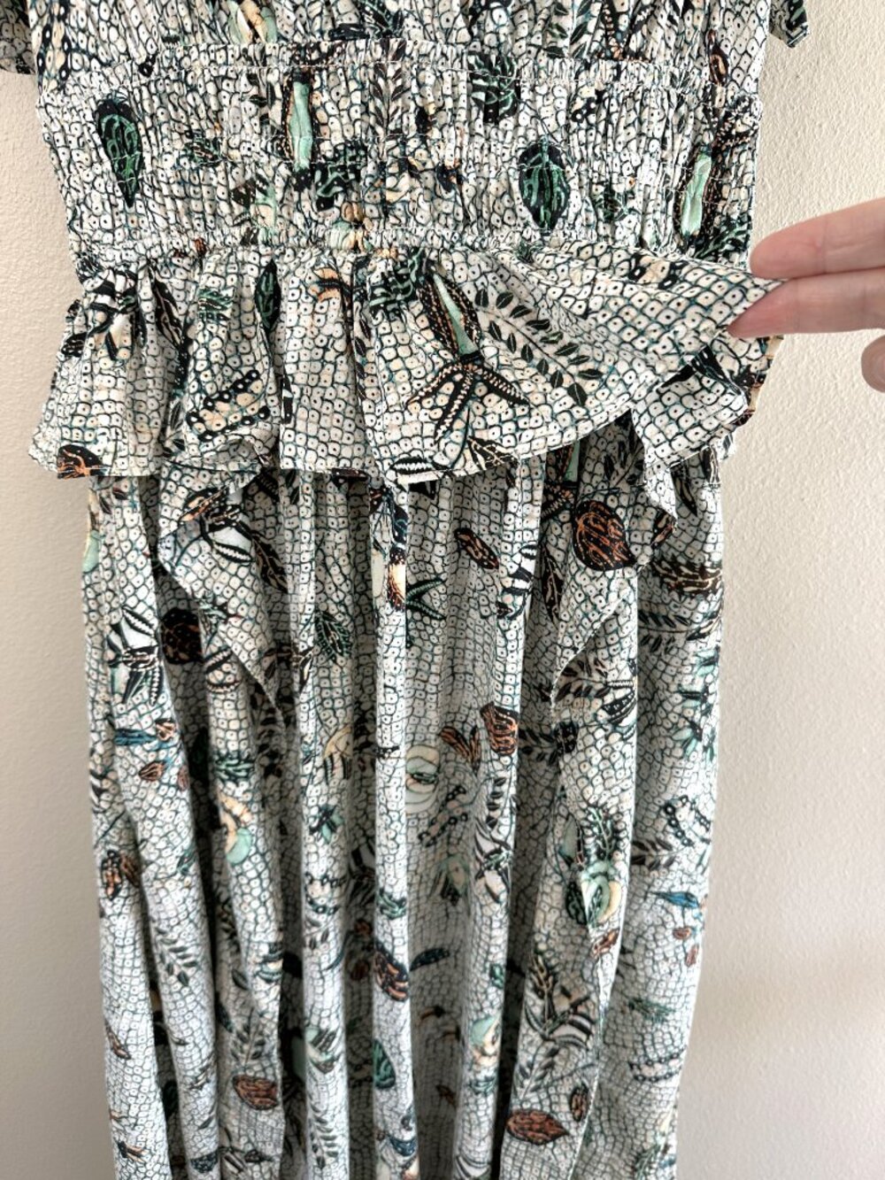 Ulla Johnson Brielle Silk Flutter Sleeve Midi Dress, 2, Elegant Whimsical - Picture 5 of 12